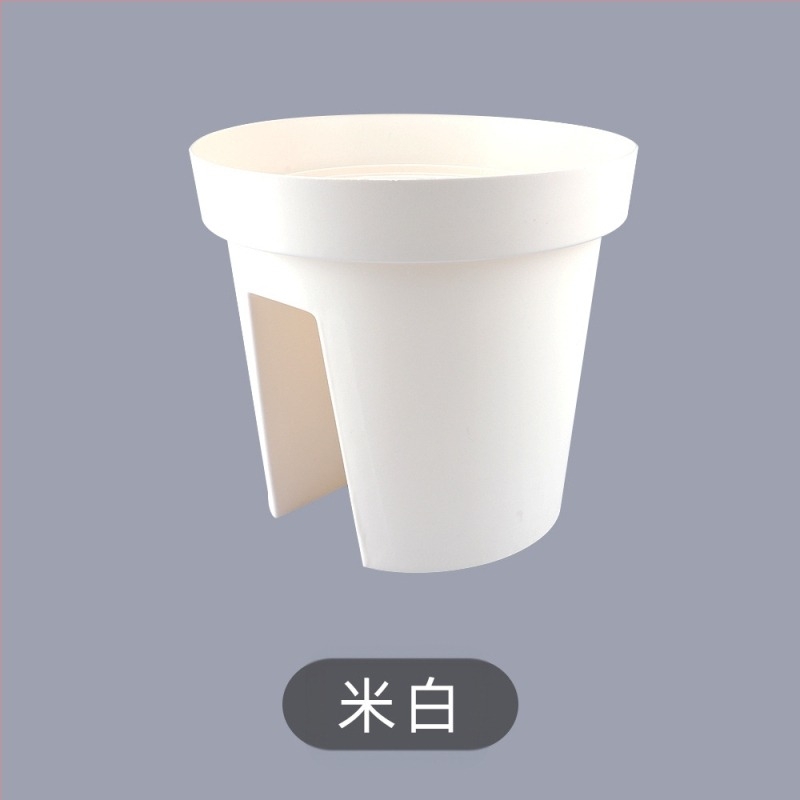 Седловиден цветарник за балкон, окачван на парапета, съд от смола и пластмаса, прост стил