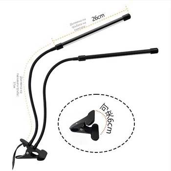 LED лампа за растения с пълен спектър, 80 светодиода, 12V вход, IP65, алуминиева сплав, клип за закрепване