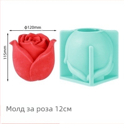Силиконова форма за шоколад с форма на роза – за украса на торти, марка Ruyi Square, форма за печене/торти, стил модерен минималистичен