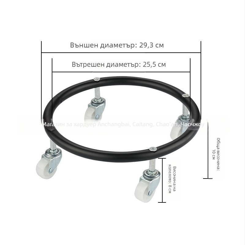 Мултифункционална кухненска етажерка с колела — неръждаема стомана, мобилна, държач за газов цилиндър