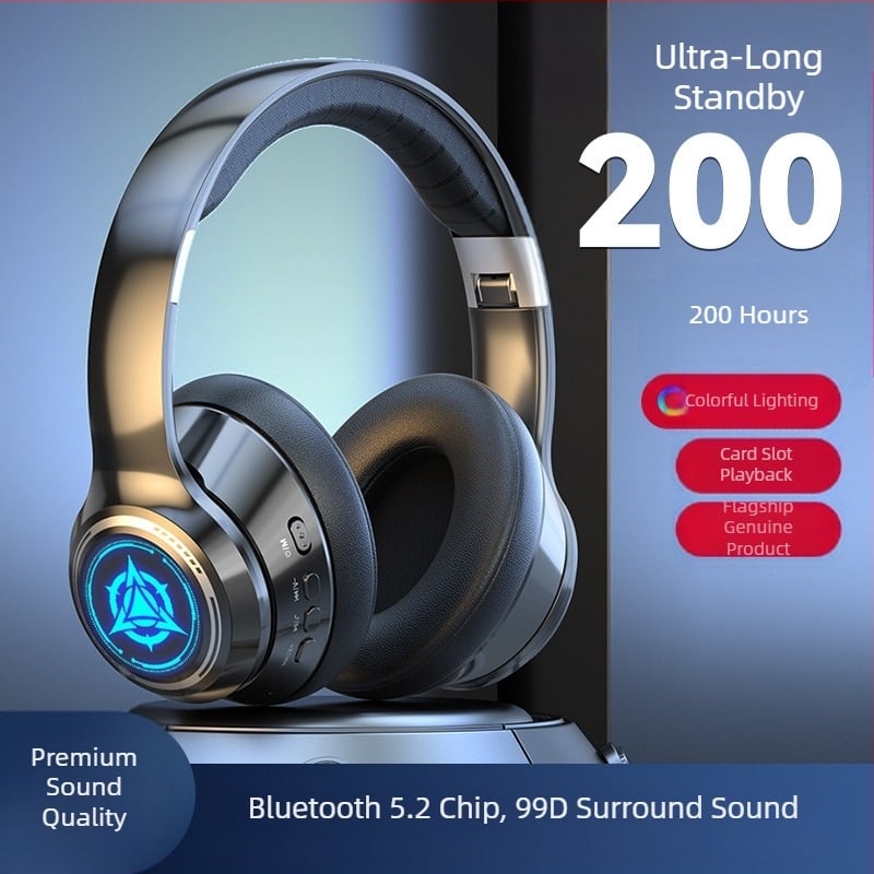 Безжични Bluetooth слушалки с микрофон, геймърски стерео хедсет, 3,5 мм жак, OEM готови