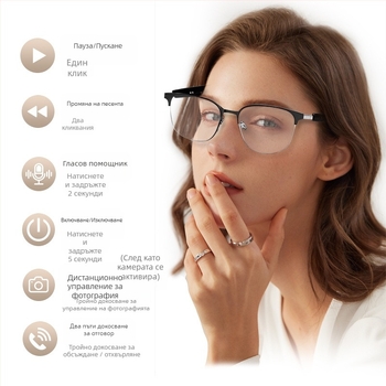 Смарт Bluetooth очила CC-GS06, батерия 110mAh, управление с докосване, обхват над 10 м, монтирани върху глава