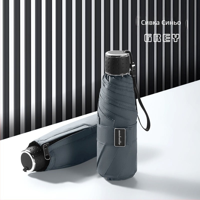 Петсекционен ветроустойчив чадър, 8-ребрен алуминиев каркас, ръчно отваряне, печат на лого, персонализация