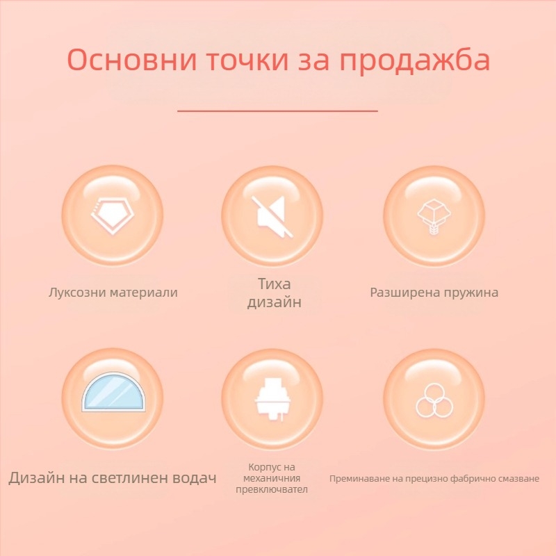 Механични клавиатурни превключватели – Gott Peach v3 / Lime v3, тихи, 5-пинови, hot-swappable, персонализирани, OEM производство