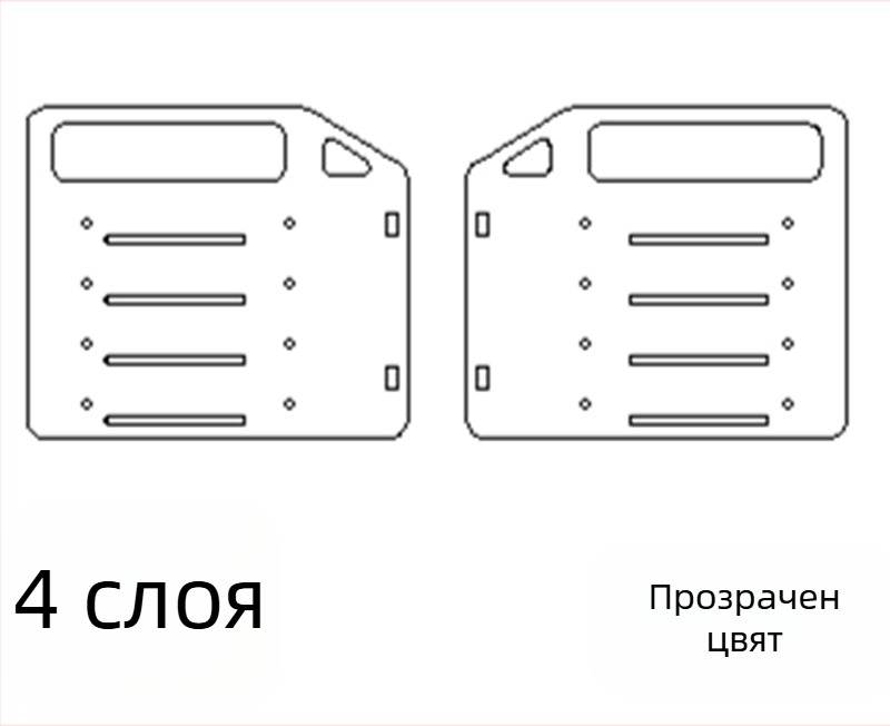 Акрилен настолен външен HDD държач с прозрачен корпус и тава