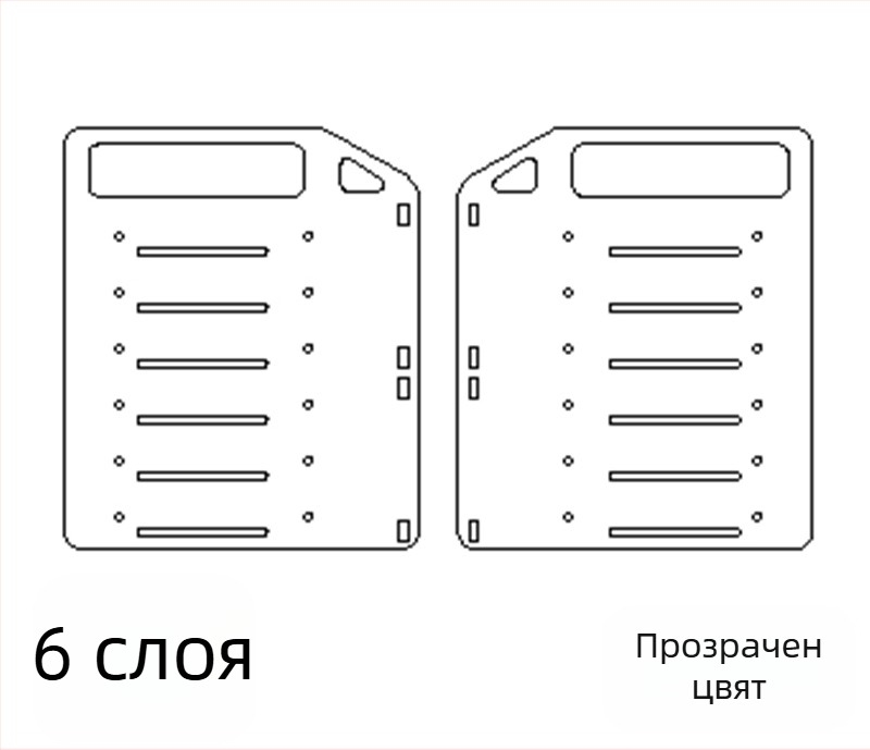 Акрилен настолен външен HDD държач с прозрачен корпус и тава