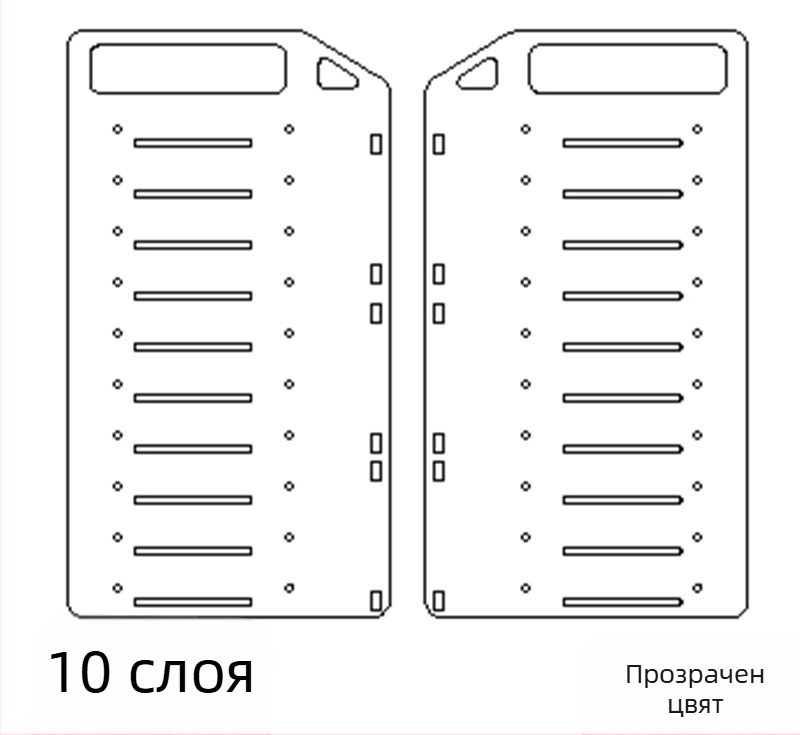 Акрилен настолен външен HDD държач с прозрачен корпус и тава