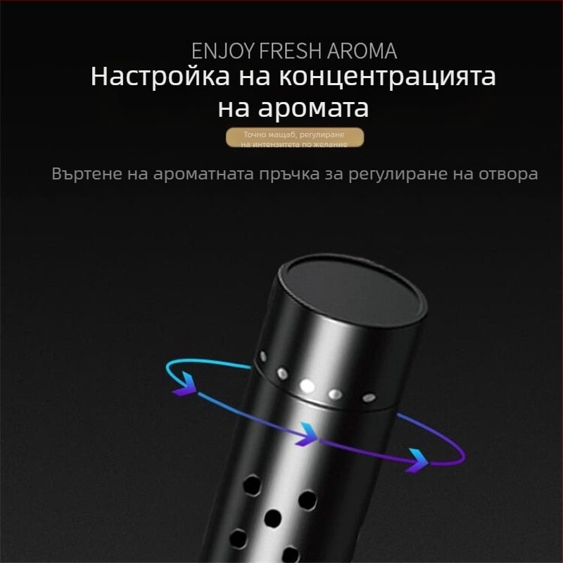 Автомобилен ароматизатор за въздуха с османтус аромат, алуминиев държач, клипса за въздухоизход, трайност над 90 дни, срок на годност 3 години