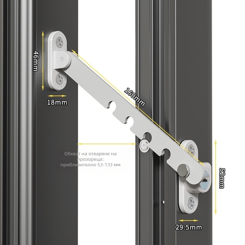 Jiasibei карбонова стомана ограничител за врати и прозорци и безопасен заключващ механизъм – FT903/FT904, ветроустойчив държач