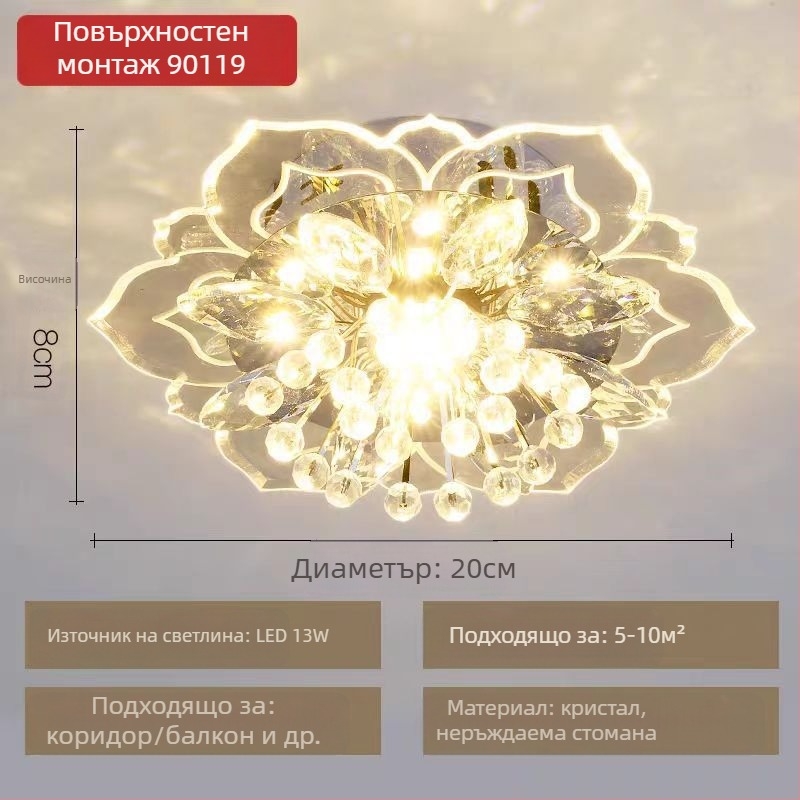 Таванна LED лампа – модерен минималистичен стил, 220V, обхват на светлината 3–5 м²