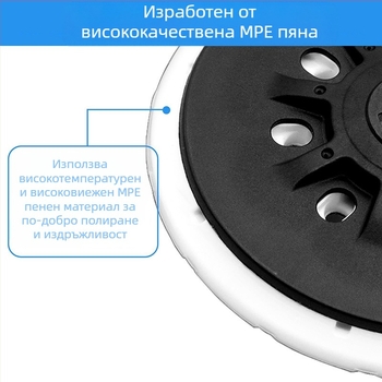 Пневматична машина за шлайфане с тава за 17 отвора и вакуумна чашка, абразив за сухо шлайфане