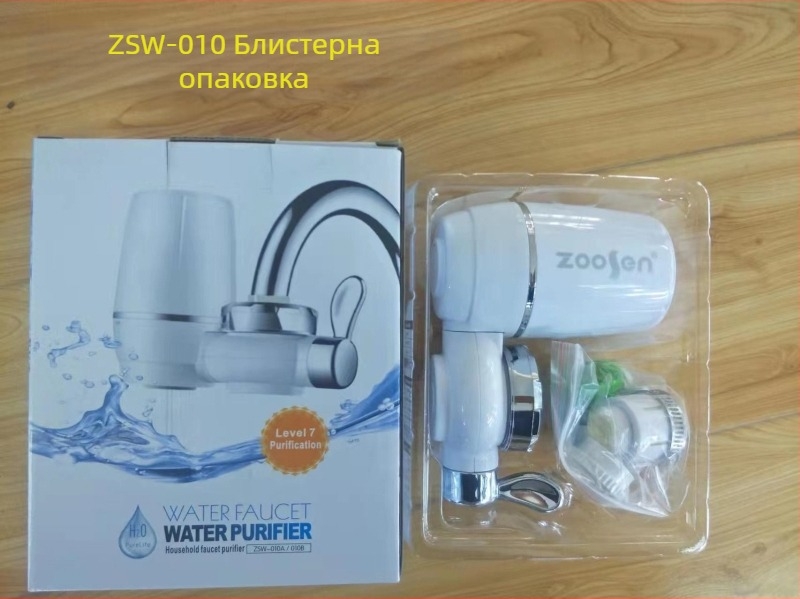 7-степенен керамичен филтър за кран за пречистване на вода, без монтаж, сменяем филтър, 1000 л на ден