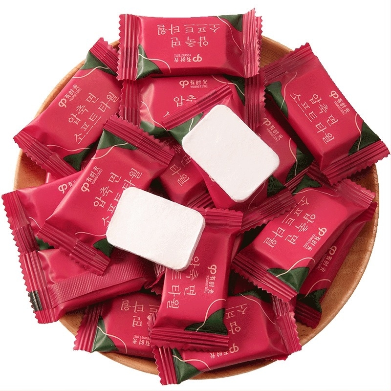 Еднократни удебелен лицеви кърпи от нетъкана материя, пътна опаковка, 100 листа за почистване