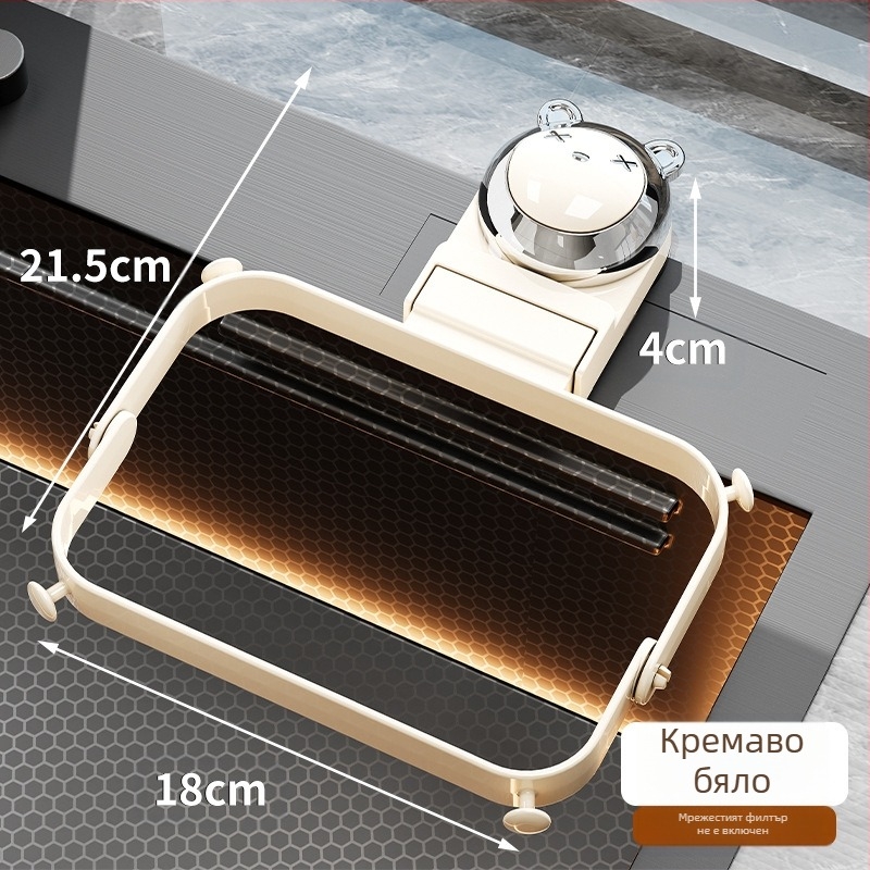 Филтър за кухненска мивка - пластмасов, модерен минималистичен стил, антиблокираща дренажна мрежа, пускане през 2024 г., произход Zhejiang