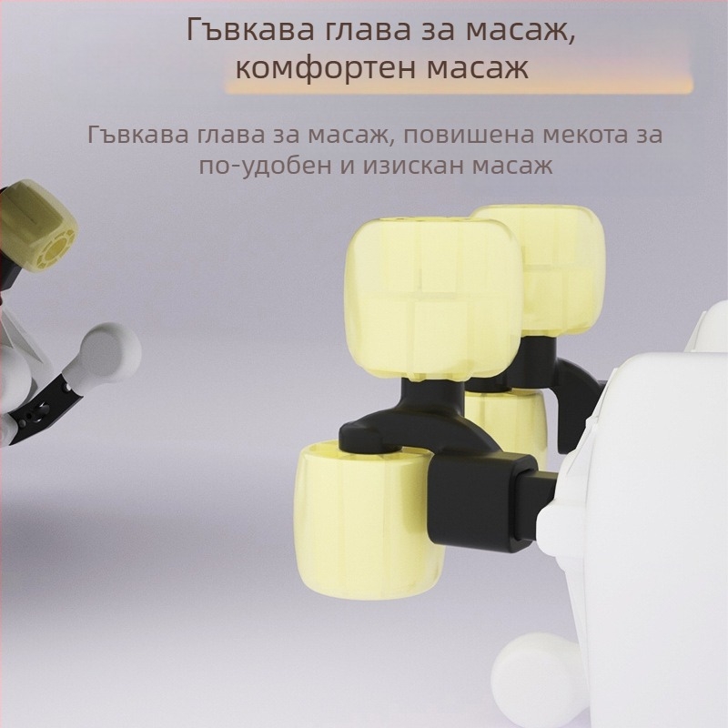 RN01 Масажор за трапецовиден мускул, рамо и шия – 6 глави, зареждащ се, инфрачервена физиотерапия, 3-та степен, таймер