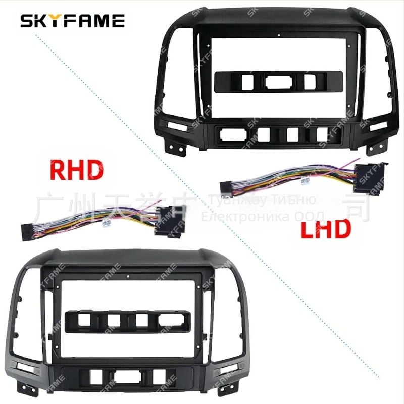 Рамка за Android голям екран за Hyundai Santa Fe 2006-2012, SKYFAME, пластмасова конструкция, 12V