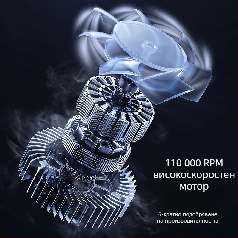 Сешоар за коса с безчетков мотор, 1300 W, отрицателни йони, студено/горещ въздух, защита от прегряване