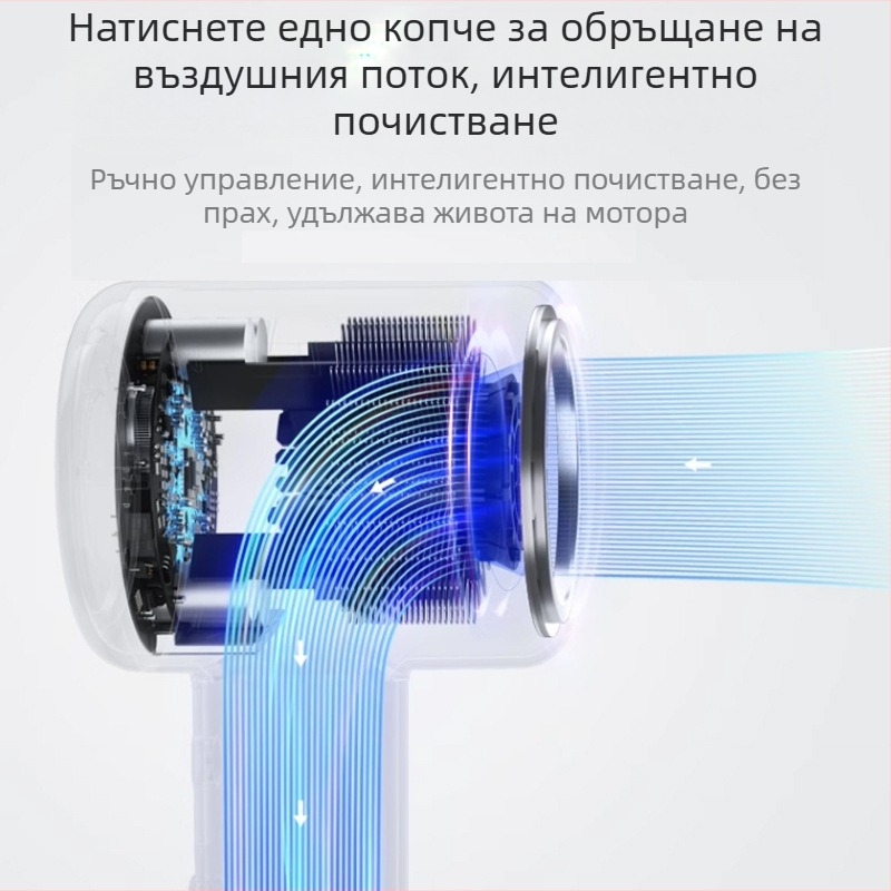 Сешоар за коса с безчетков мотор, 1300 W, отрицателни йони, студено/горещ въздух, защита от прегряване