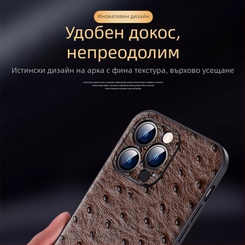Кожен гръб за iPhone 15 Pro/Plus/Pro Max — устойчив на падане, бизнес стил, от Wobiloo/Wabiro