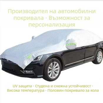 Покривало за автомобил — алуминиево фолио, универсална употреба, марка XJS, възможност за частен етикет