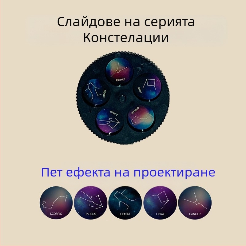 Звездопроекционна лампа с USB захранване – настолна нощна светлина, без интелигентно управление