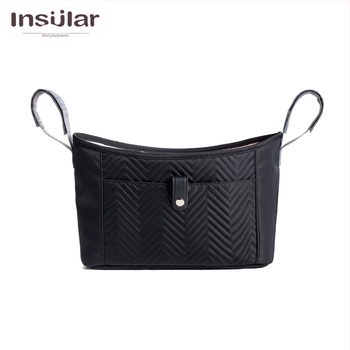 Найлонова висяща чанта за детска количка, водоустойчива, с голям капацитет, за бутилки и чаши