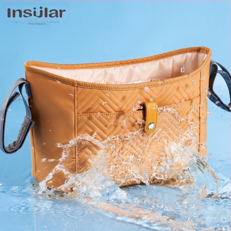 Найлонова висяща чанта за детска количка, водоустойчива, с голям капацитет, за бутилки и чаши