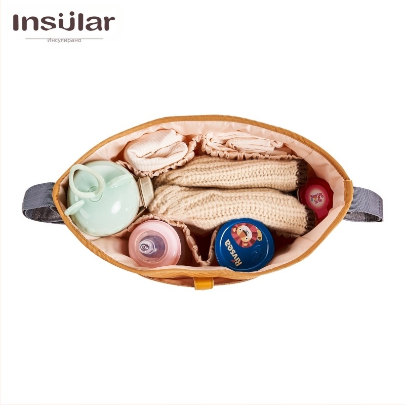 Найлонова висяща чанта за детска количка, водоустойчива, с голям капацитет, за бутилки и чаши