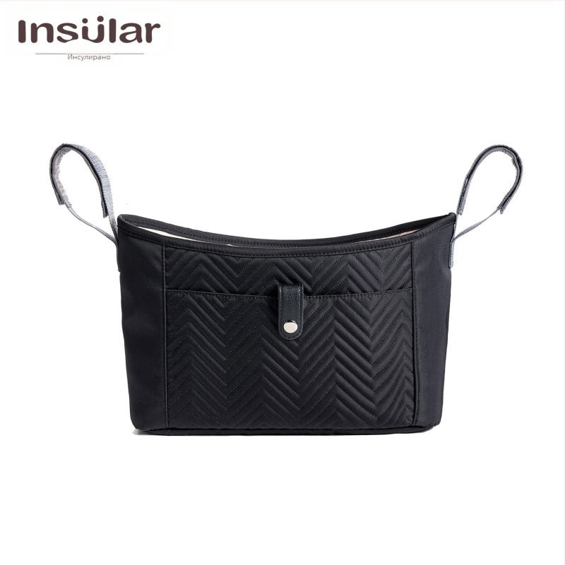 Найлонова висяща чанта за детска количка, водоустойчива, с голям капацитет, за бутилки и чаши