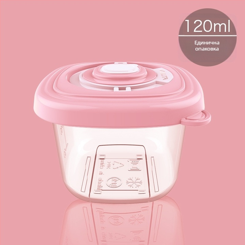 MISUTA Chrono кутия за допълваща храна за бебета – 6 бр., PP комплект посуда със запечатани прегради, за бебета над 3 месеца