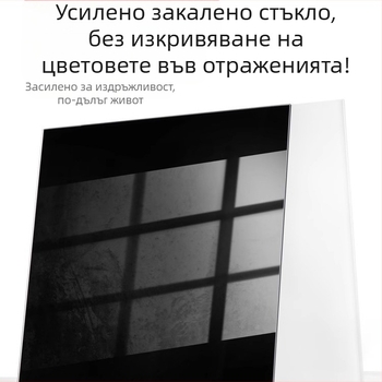 Фотографска фоновa дъска от закалено стъкло за продуктова фотография; огледална повърхност; тегло 200–800 г