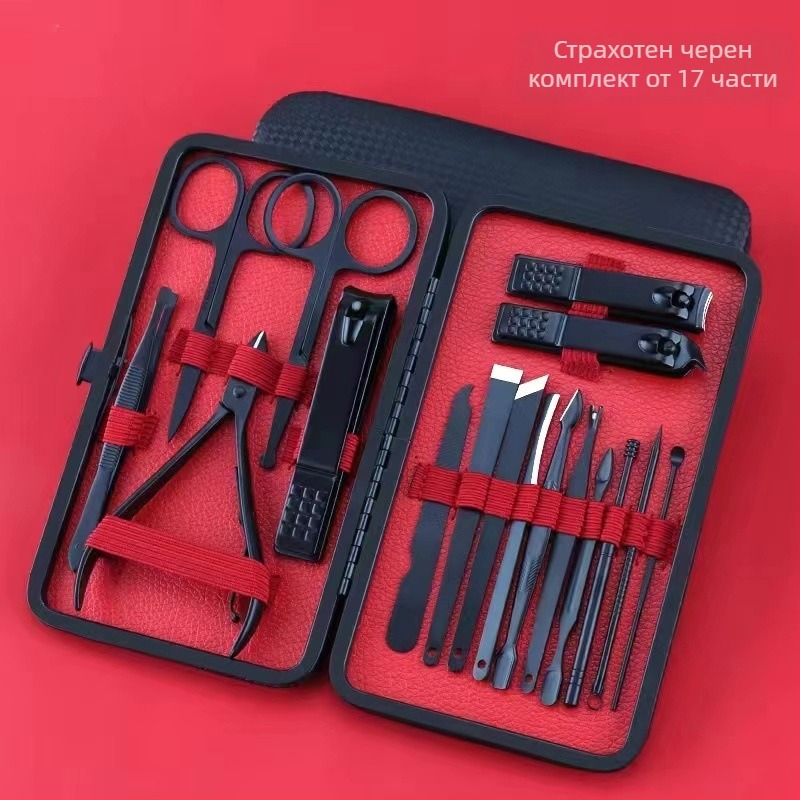 Комплект инструменти за подрязване на нокти – неръждаема стомана, клипове за педикюр с форма на ястребов клюн, пълен домашен педикюр комплект, възможност за печат на лого