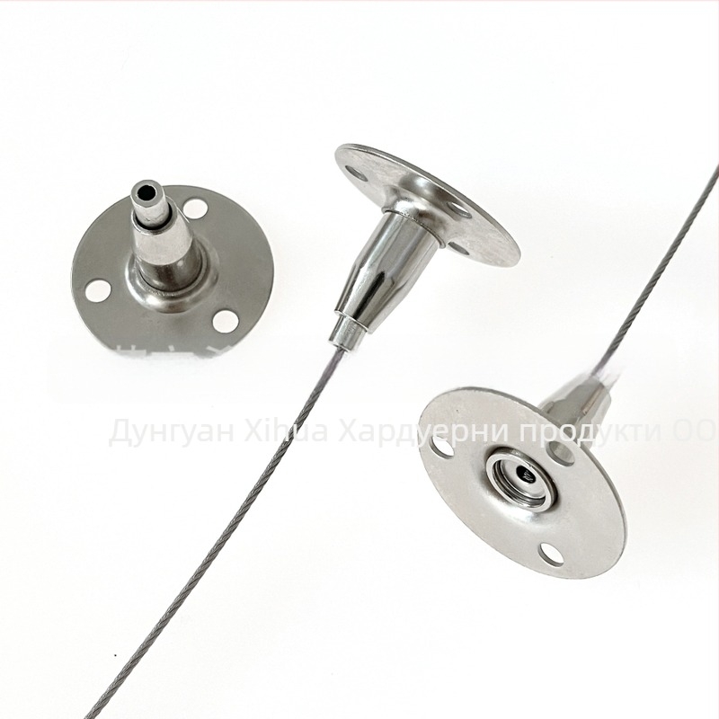 Hiwa XH-2024041501 Заключващо устройство за неръждаемо стоманено въже с предпазна кука, регулируема ключалка за окачване на рекламни табла