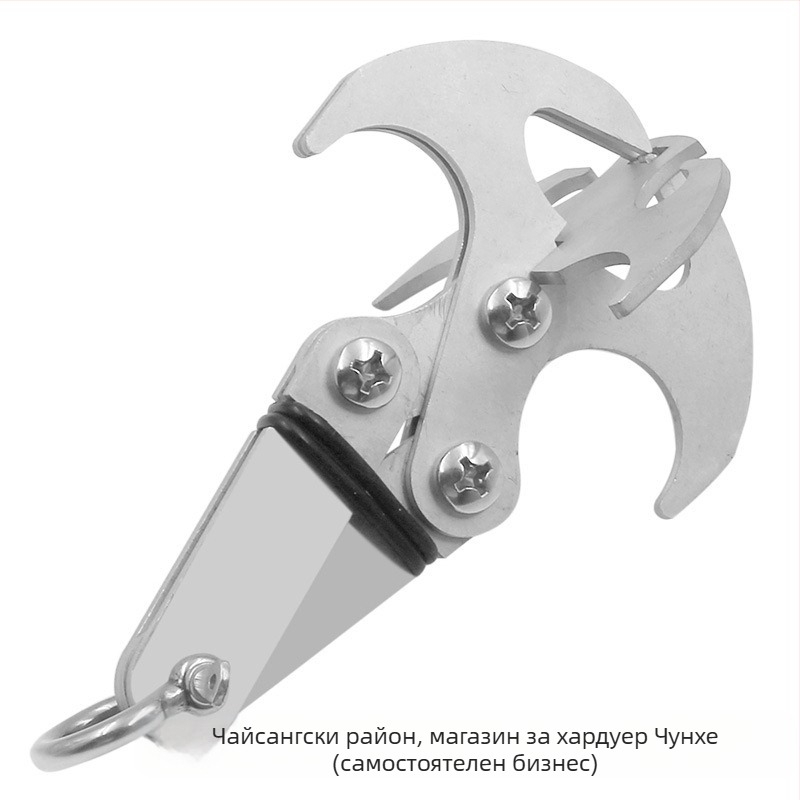 Неръждаем стоманен външен катерачен кука със сгъваем механизъм за освобождаване и гравитационна функция