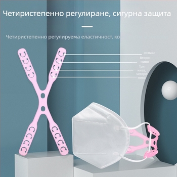 Аксесоар за защита на ушите при маска с регулируема катарама, дизайн за носене отзад, oppopp материал, унисекс за възрастни