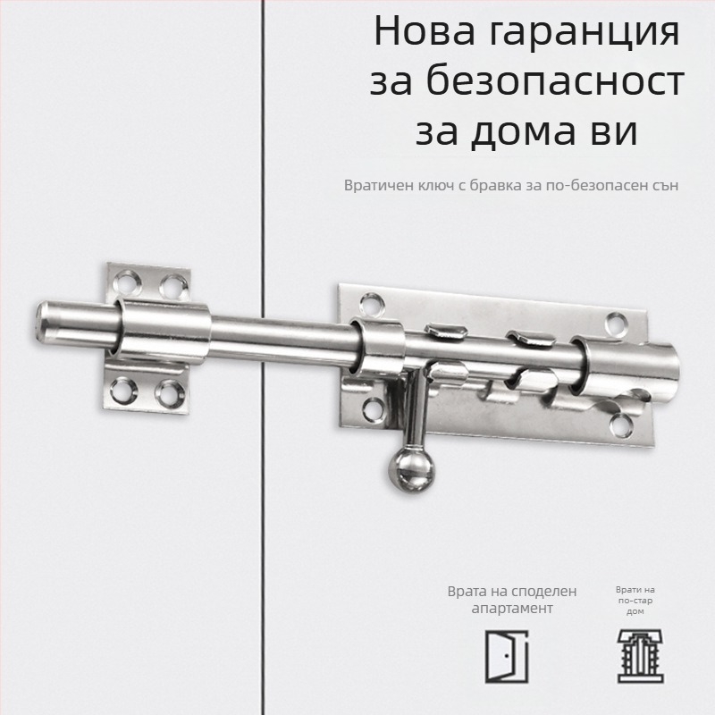 F-тип брава за врата от неръждаема стомана с дупка за ключ, модел F type, фина обработка на повърхността, модерен стил
