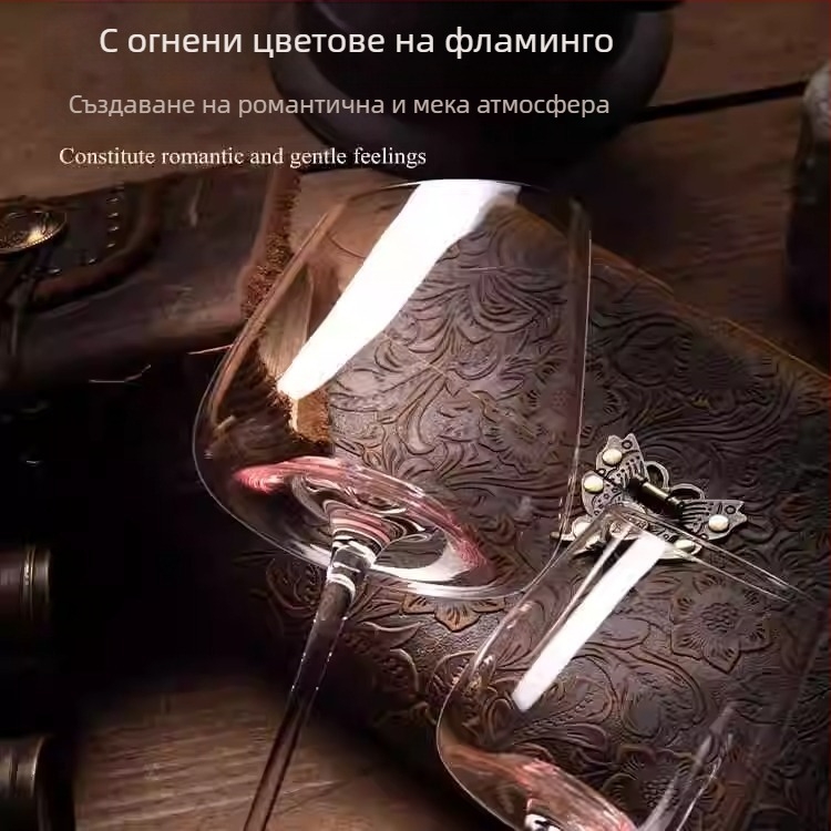 Скандинавски вдъхновени кристални чаши за вино и шампанско, с фасетиран ръб, опростен стил, 2 броя