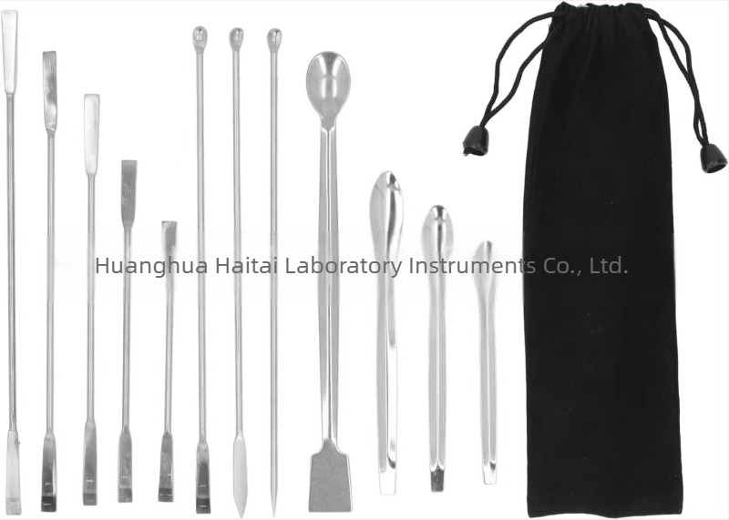 Медицинска лъжичка от неръждаема стомана, двойна глава, микро-дозираща, Haitai, пакет от 3 бр., допустима грешка ±1 мм