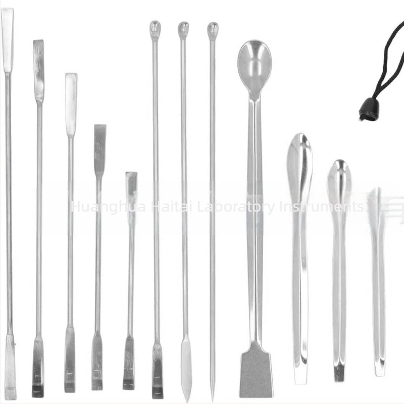 Медицинска лъжичка от неръждаема стомана, двойна глава, микро-дозираща, Haitai, пакет от 3 бр., допустима грешка ±1 мм