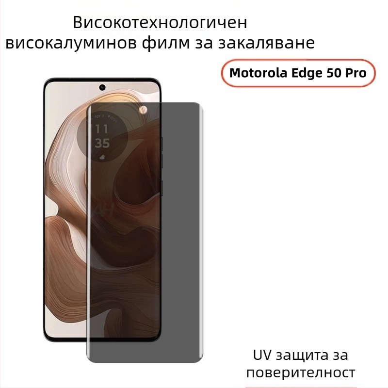 Предно закалено стъклено защитно покритие за екран Motorola Edge50 Pro — матирано покритие, защита от синя светлина, анти отпечатъци, прахоустойчиво