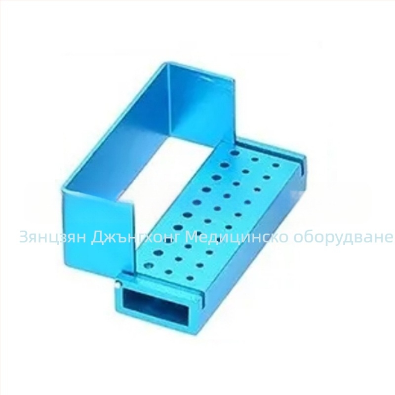 Дентална кутия за игли, метална, 30 дупки, стерилизационна, термоустойчива, марка JUMTOP