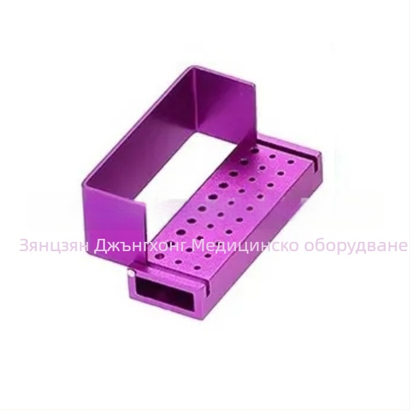 Дентална кутия за игли, метална, 30 дупки, стерилизационна, термоустойчива, марка JUMTOP