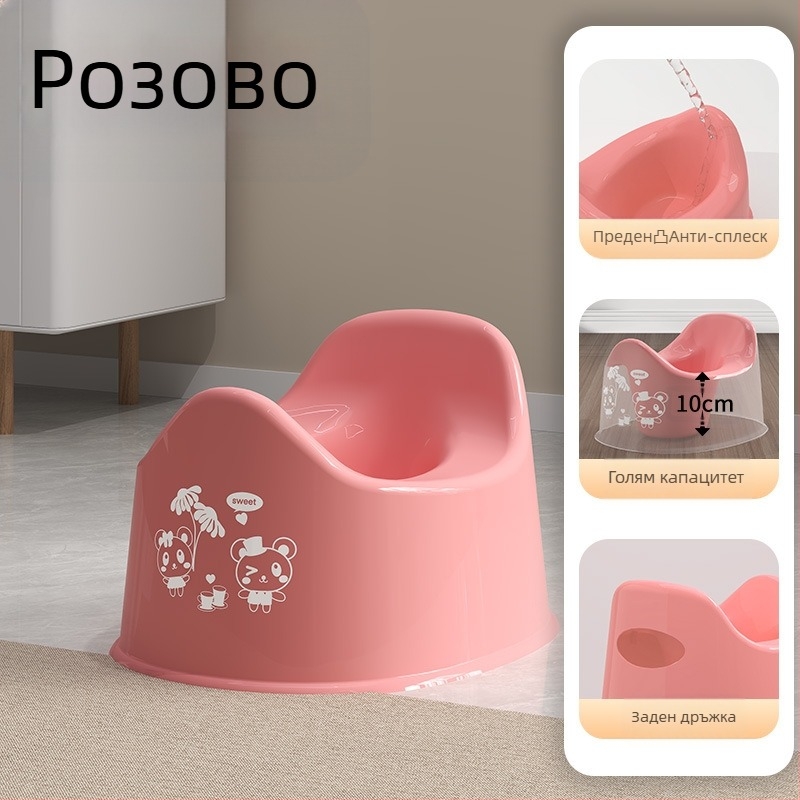 Бебешко автомобилно гърне за тренировка с интегрирана тоалетна – пластмасово, марка Ruilin, произход Тайжоу, опаковка 50 индивидуално опаковани торби в голяма кутия