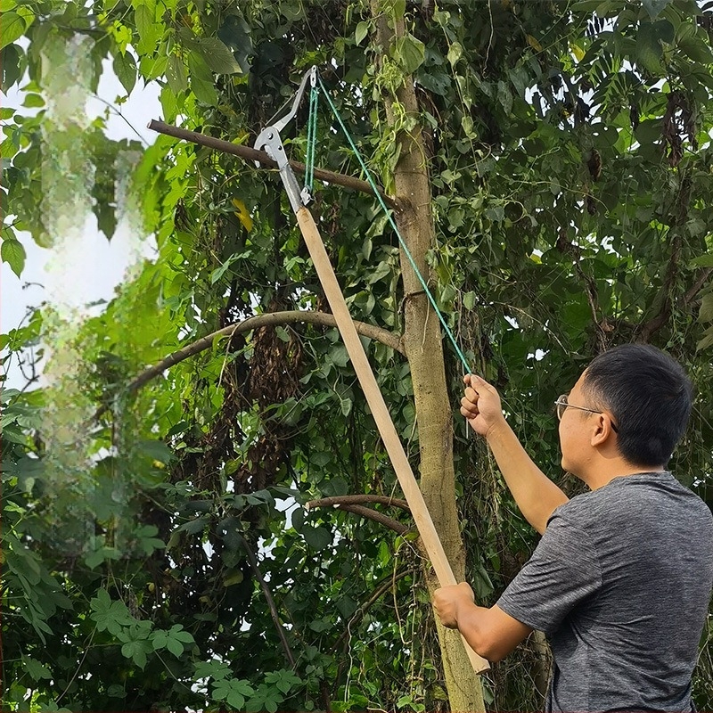 Ножици за подрязване на клони с телескопична дръжка за високи клонове и беритба на плодове