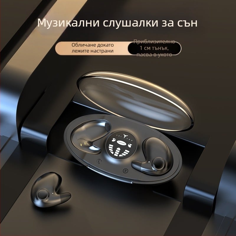 Bluetooth слушалки за ушно монтиране – бинаурално стерео, MD538, BT 5.3, обхват 10 м, безжично зареждане, 4–8 ч работа, IPX6