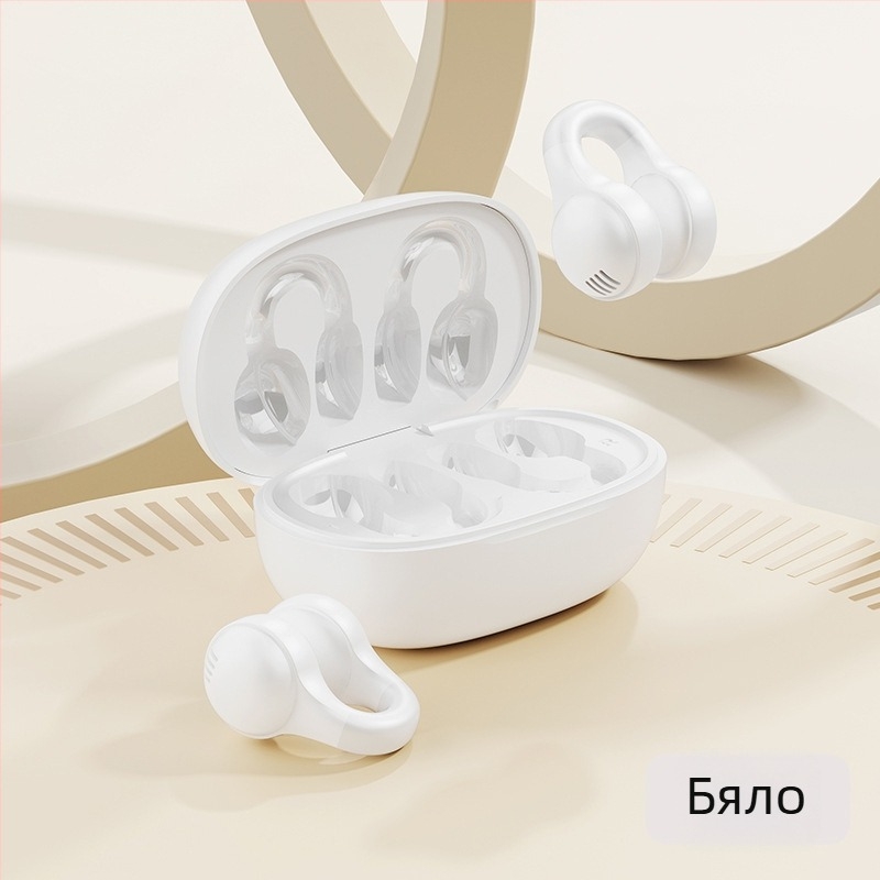 Air-conduction Bluetooth clip-in earphones с шумопотискане, Bluetooth 5.4, IPX4, обхват 10 m