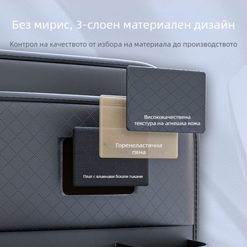 Чанта за задното облегало на автомобила, висящ органайзер от кожа, марка General, за Cherete автомобили, стил Национален Вятър, без персонализация