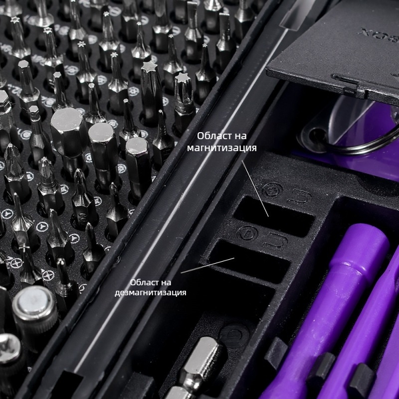 Комплект отвертки от 170 части, магнитни и изолирани, от хром-ванадиева стомана за ремонт на компютри и електроника