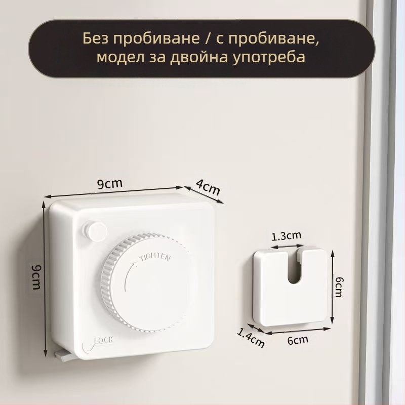 Балконна сушилка за дрехи с монтаж без пробиване на стена, телескопична, 304 неръждаема стоманена жица, ABS + алуминиева база