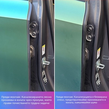 Автомобилен уплътнител за B-колона, гумен, ветро- и прахоозащита, звукоизолация, обща съвместимост